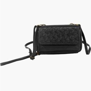 Born Leather Wallet Crossbody Bag BLACK Børn